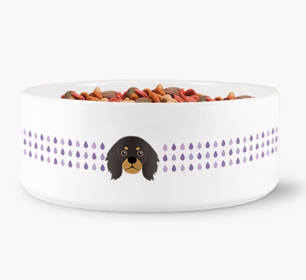 Droplets Water Bowl with {breedFullName} Icon