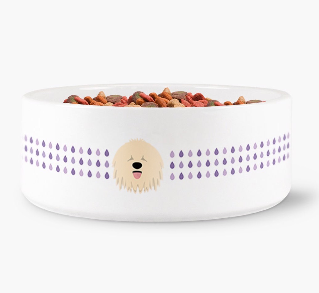 'Droplets' - Personalized Water Bowl for your {breedFullName}