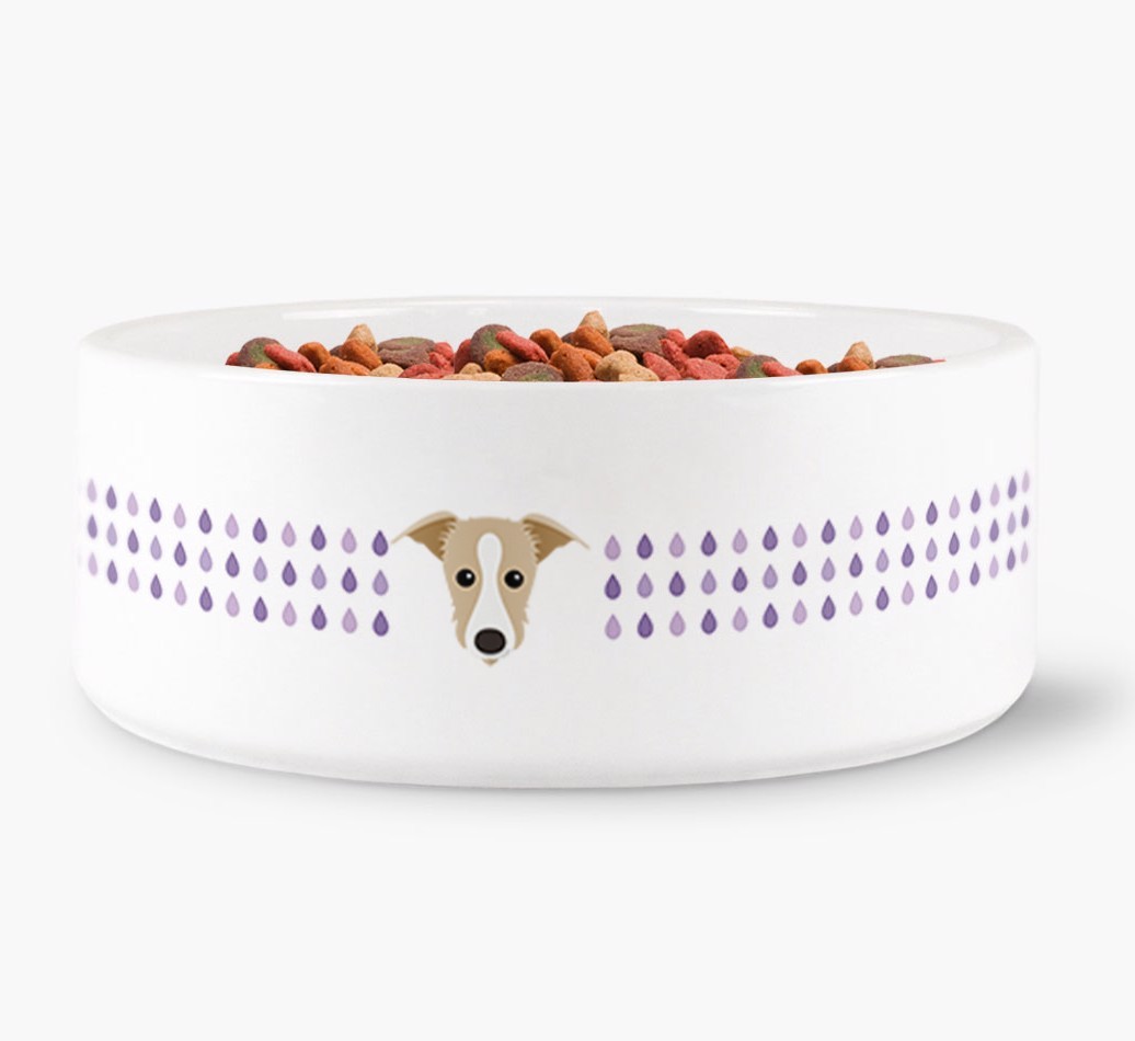 Droplets Water Bowl with {breedFullName} Icon