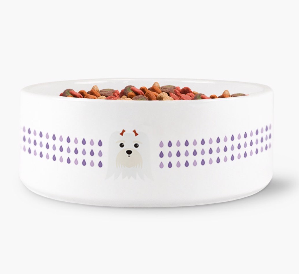 'Droplets' - Personalized Water Bowl for your {breedFullName}