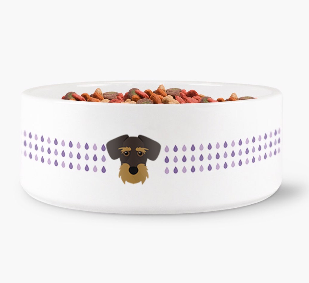 Droplets Water Bowl with {breedFullName} Icon