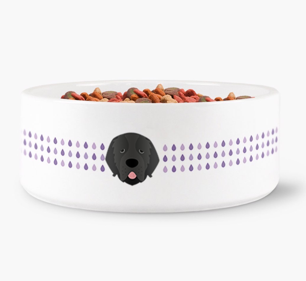 Droplets Water Bowl with {breedFullName} Icon