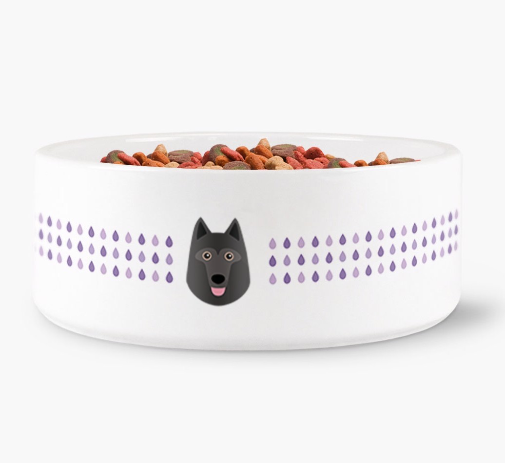 Droplets Water Bowl with {breedFullName} Icon