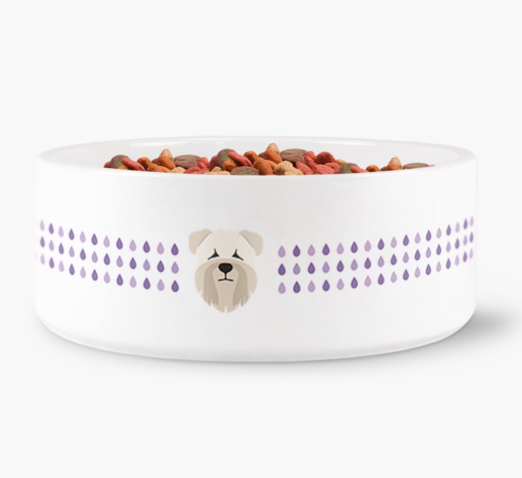 Droplets Water Bowl with {breedFullName} Icon