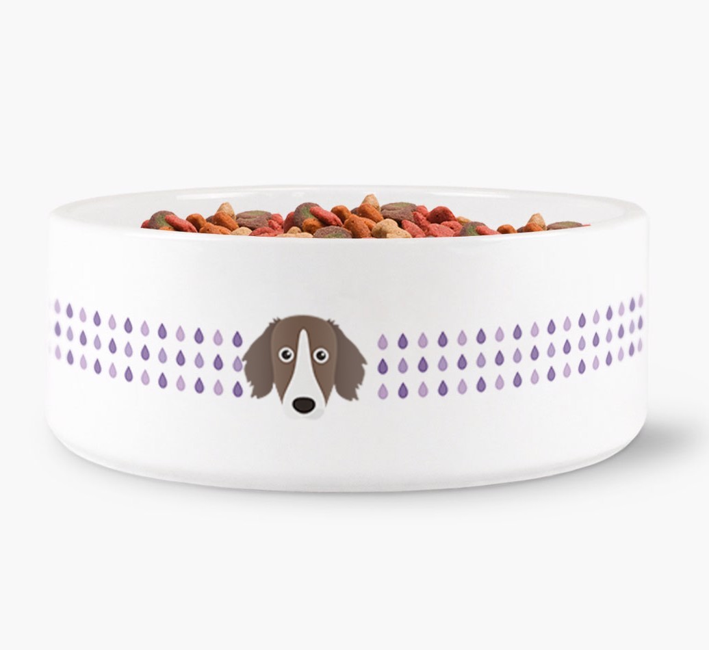 Droplets Water Bowl with {breedFullName} Icon