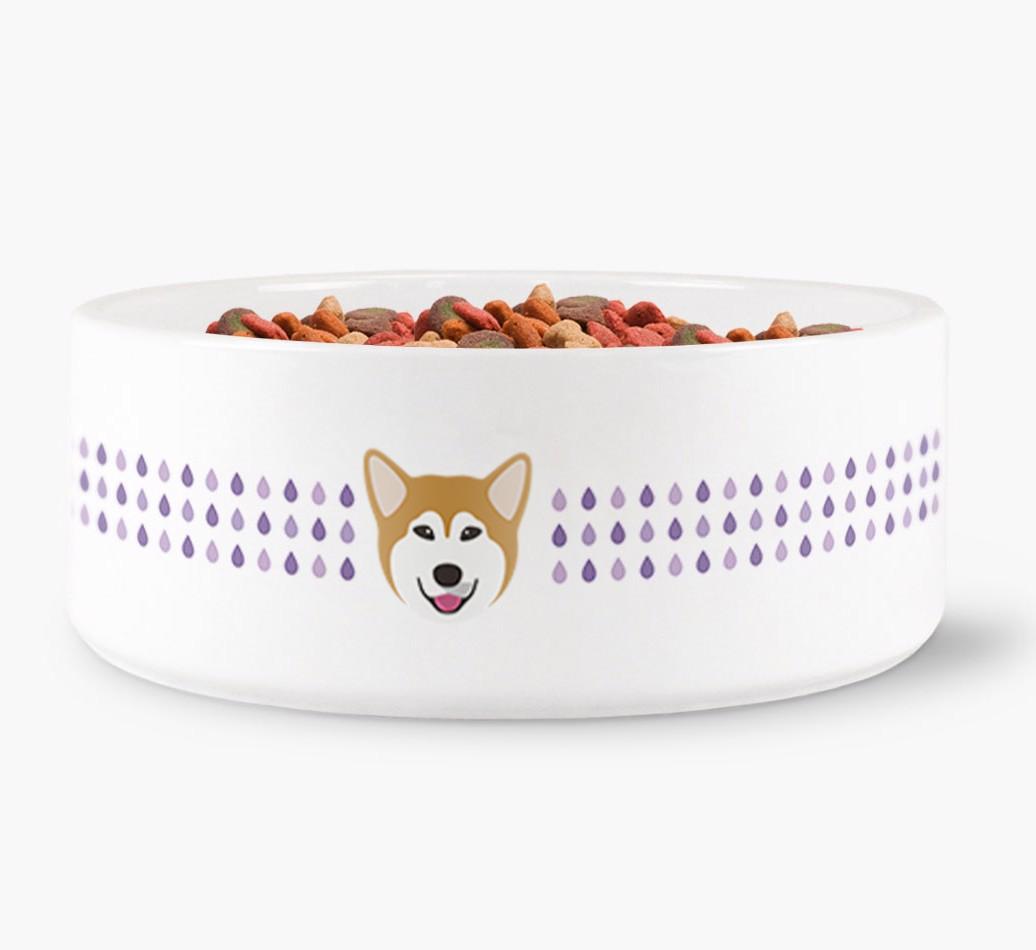 'Droplets' - Personalized Water Bowl for your {breedFullName}