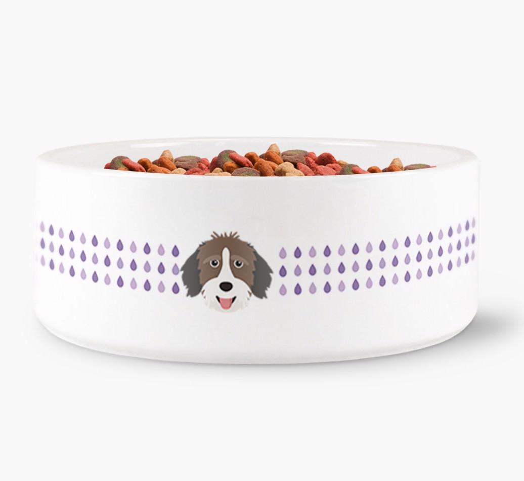 'Droplets' - Personalized Water Bowl for your {breedFullName}