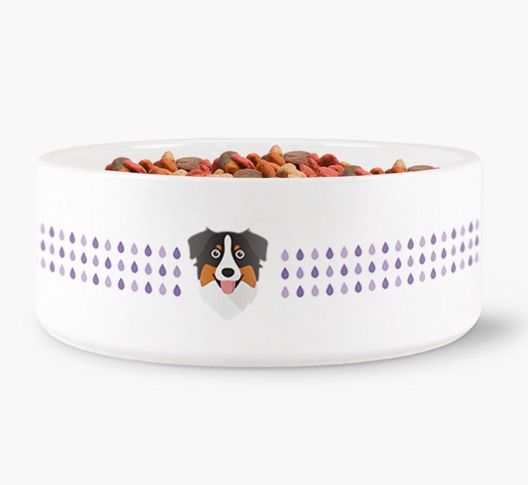 'Droplets' - Personalized Water Bowl for your {breedFullName}
