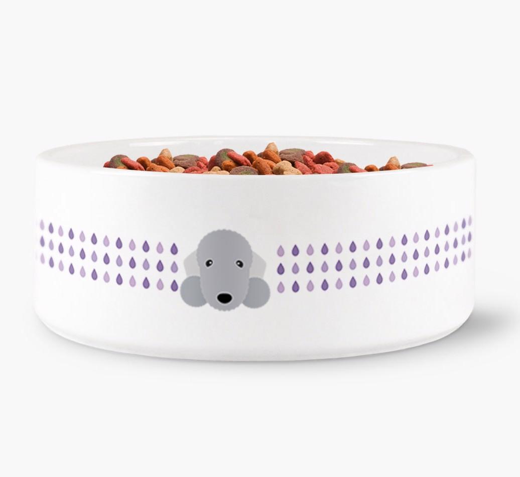 'Droplets' - Personalized Water Bowl for your {breedFullName}