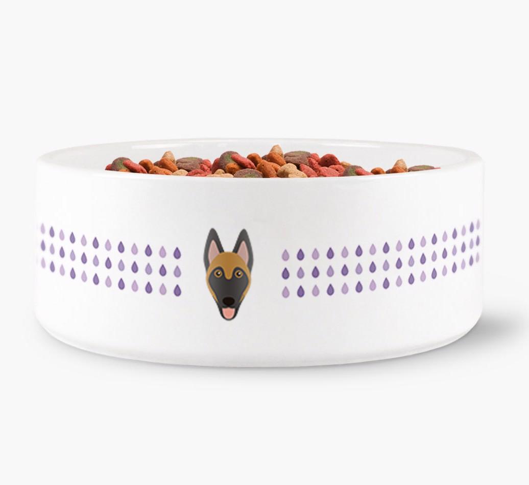 'Droplets' - Personalized Water Bowl for your {breedFullName}