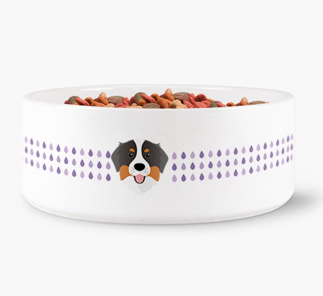 'Droplets' - Personalized Water Bowl for your {breedFullName}