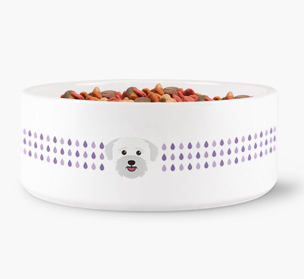 'Droplets' - Personalized Water Bowl for your {breedFullName}