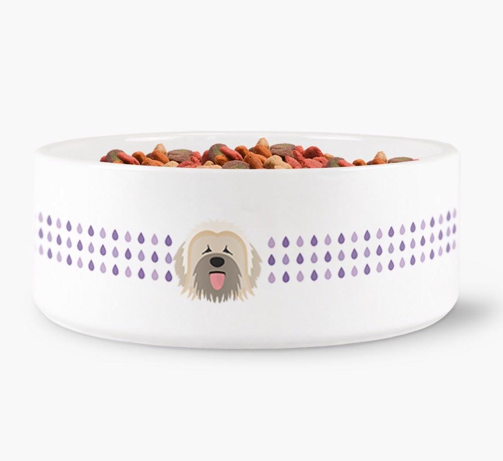 'Droplets' - Personalized Water Bowl for your {breedFullName}
