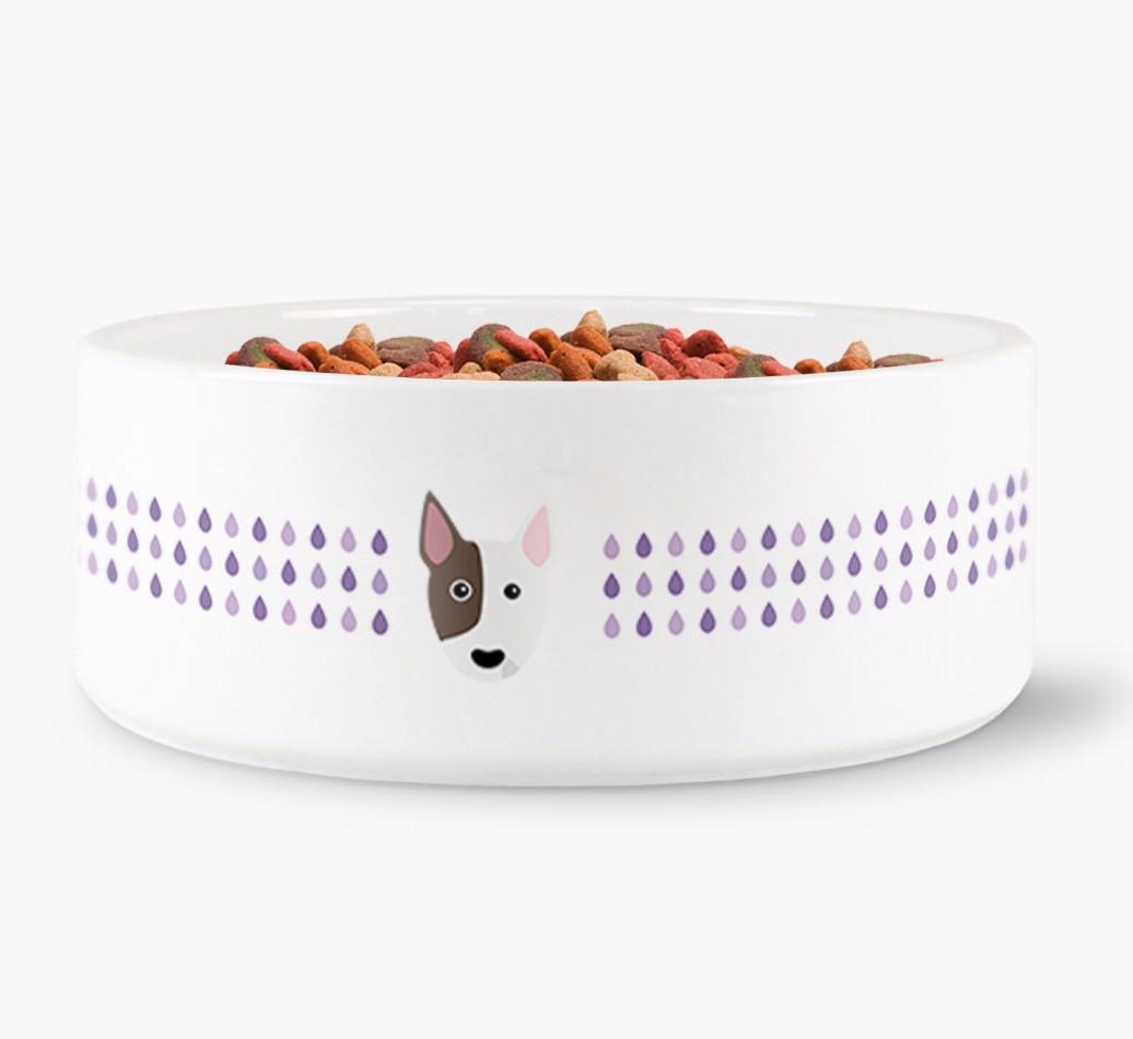'Droplets' - Personalized Water Bowl for your {breedFullName}