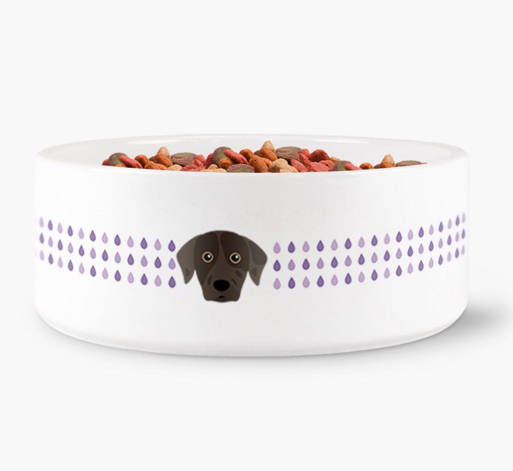 'Droplets' - Personalized Water Bowl for your {breedFullName}
