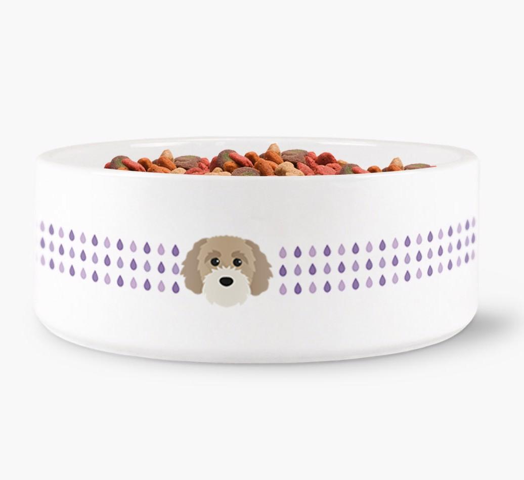 'Droplets' - Personalized Water Bowl for your {breedFullName}