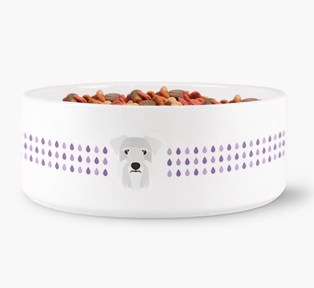 'Droplets' - Personalized Water Bowl for your {breedFullName}