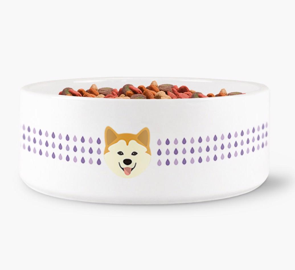 'Droplets' - Personalized Water Bowl for your {breedFullName}