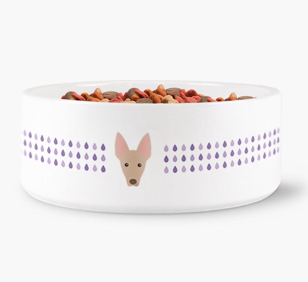 'Droplets' - Personalized Water Bowl for your {breedFullName}