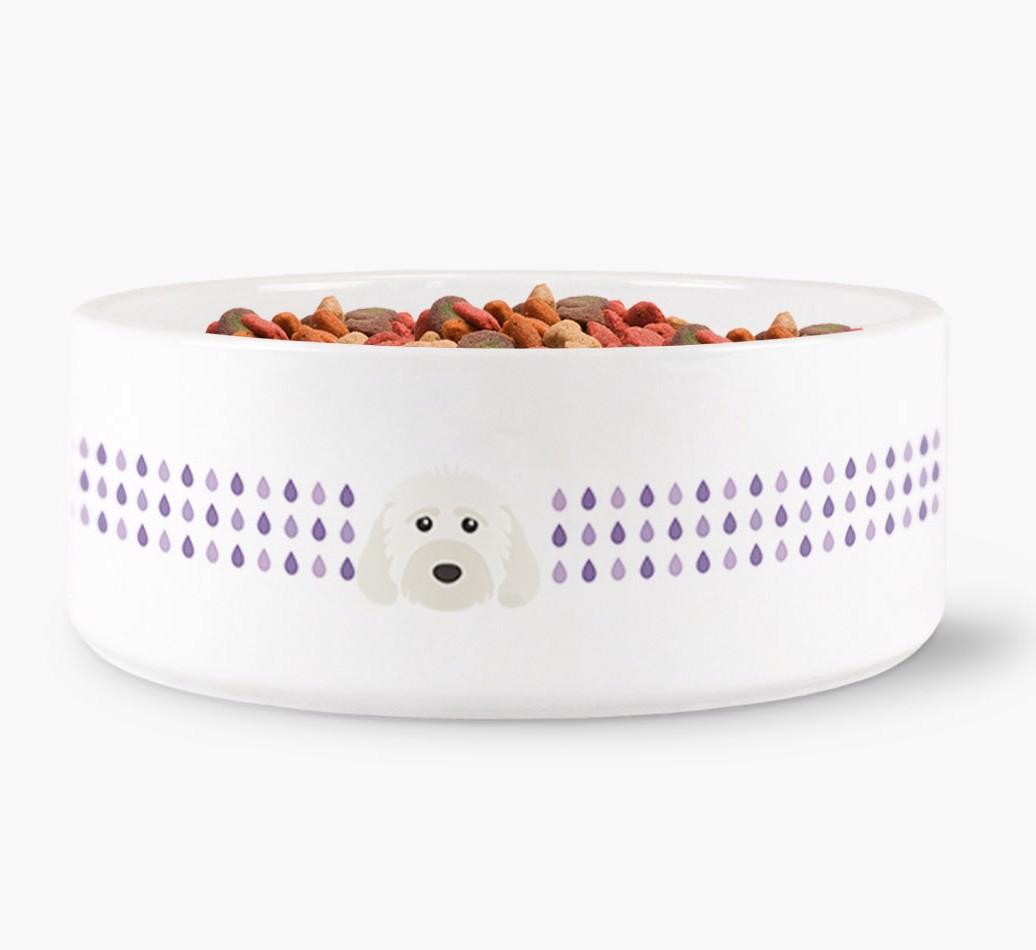 'Droplets' - Personalized Water Bowl for your {breedFullName}