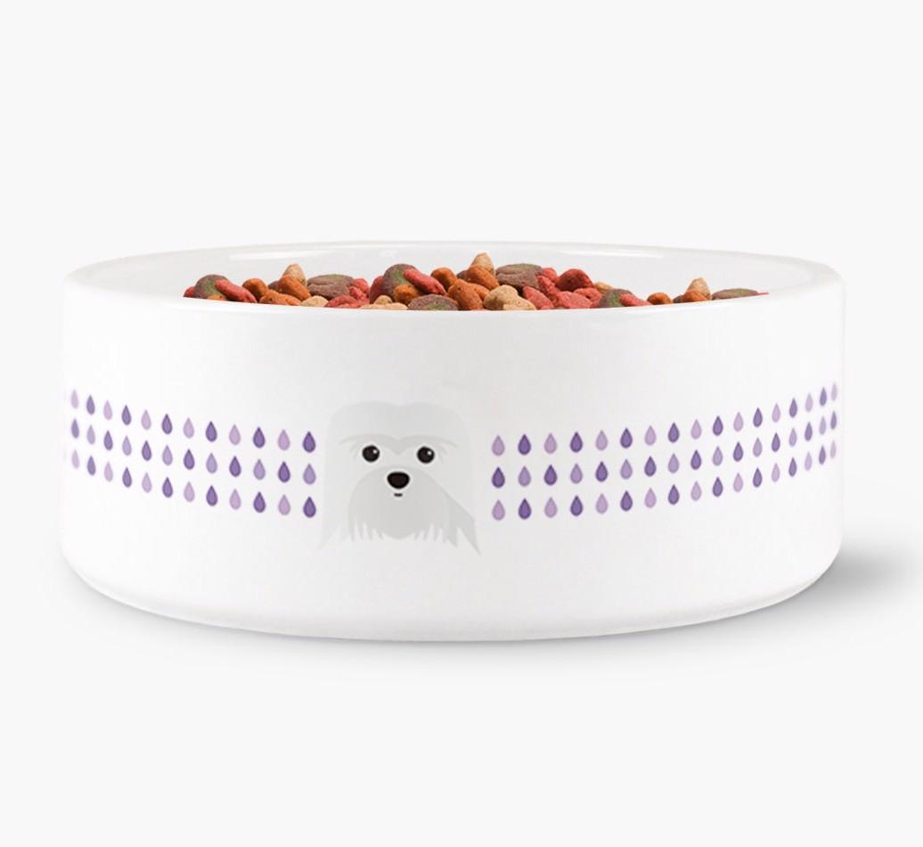 'Droplets' - Personalized Water Bowl for your {breedFullName}