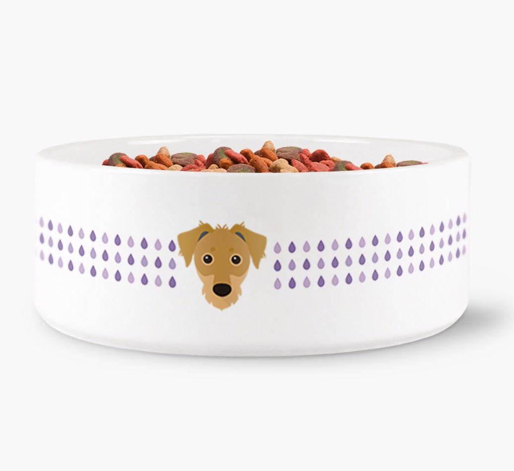 'Droplets' - Personalized Water Bowl for your {breedFullName}