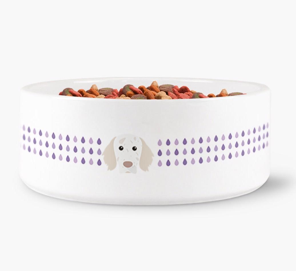 'Droplets' - Personalized Water Bowl for your {breedFullName}