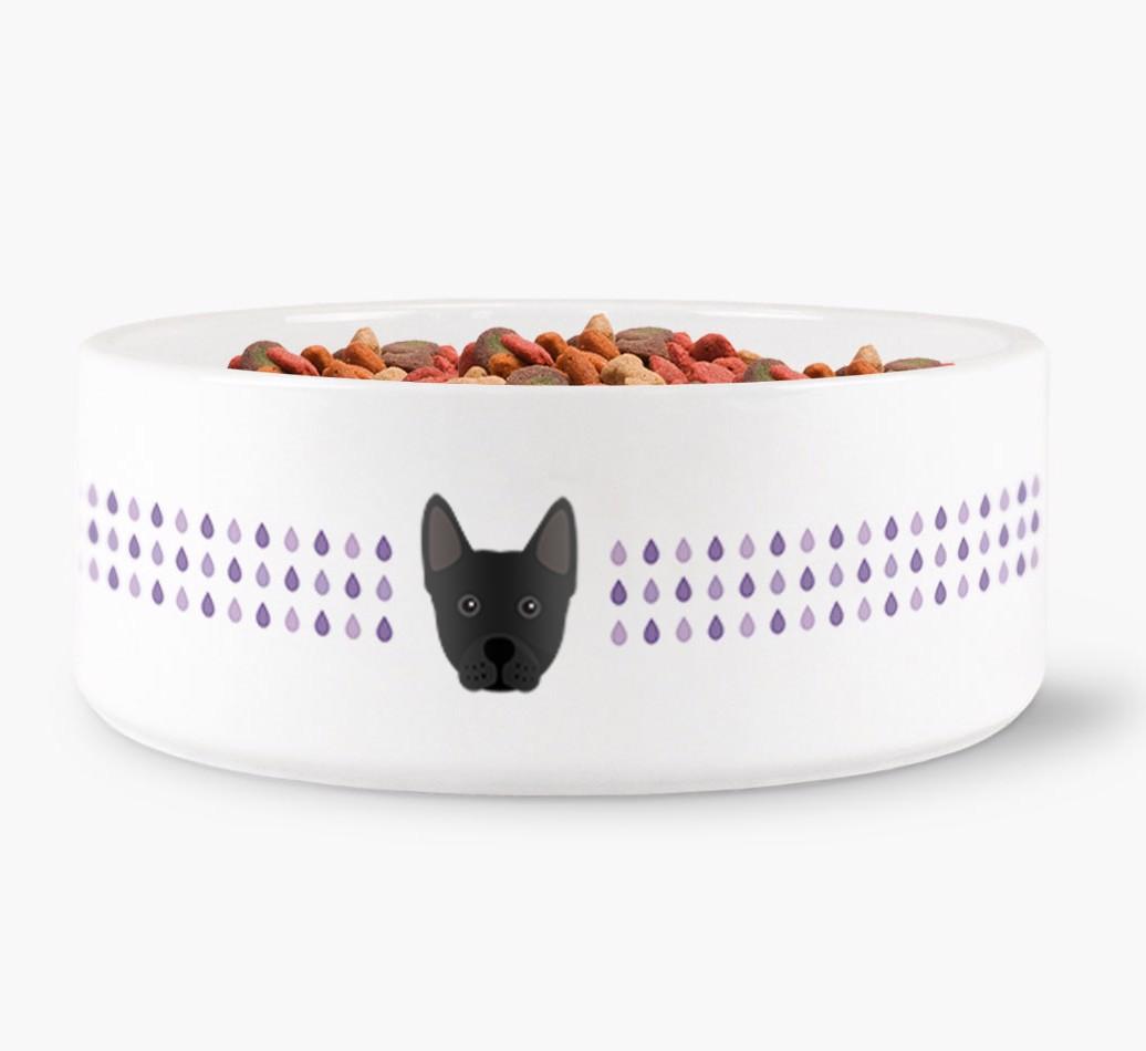 'Droplets' - Personalized Water Bowl for your {breedFullName}