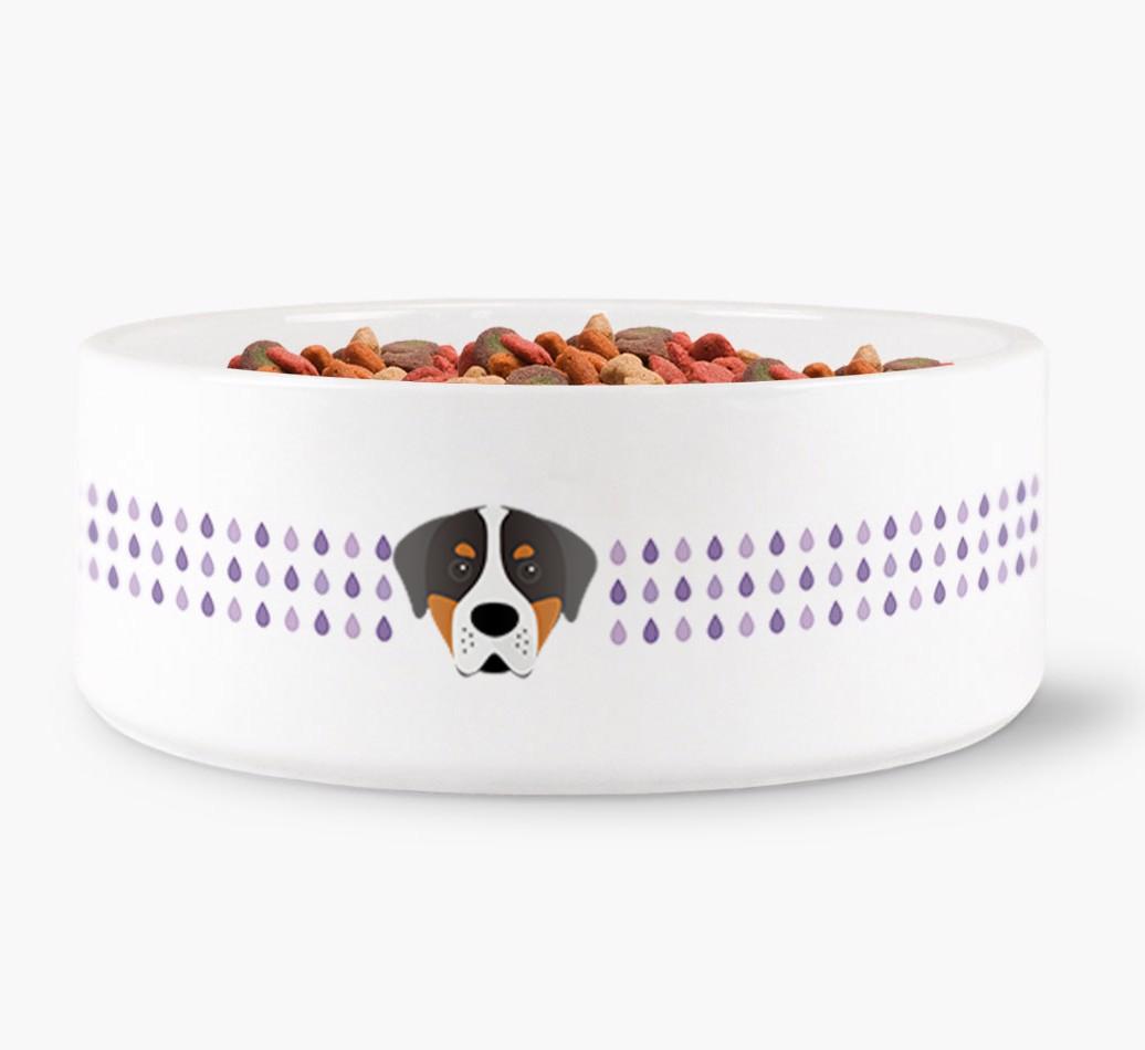 'Droplets' - Personalized Water Bowl for your {breedFullName}