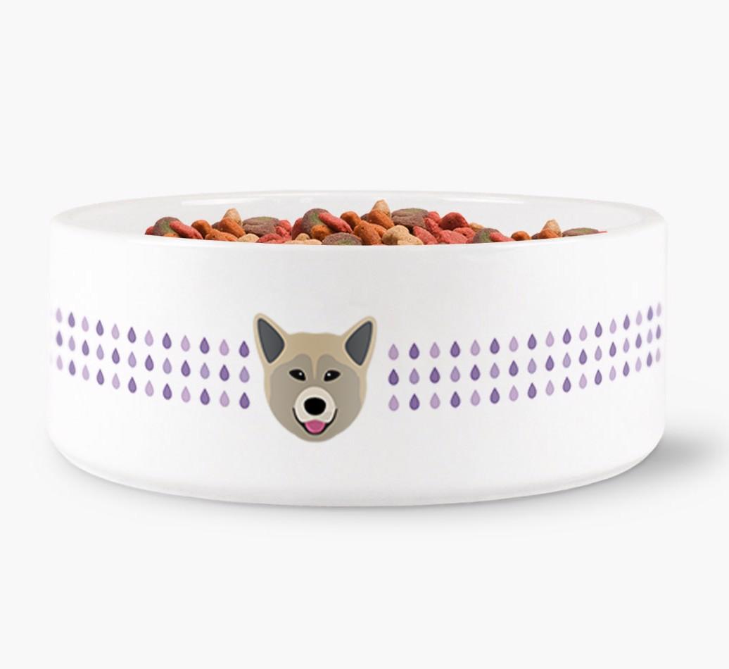 'Droplets' - Personalized Water Bowl for your {breedFullName}