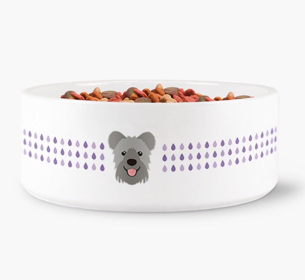 'Droplets' - Personalized Water Bowl for your {breedFullName}