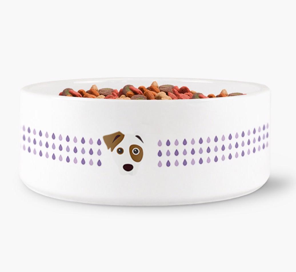 'Droplets' - Personalized Water Bowl for your {breedFullName}
