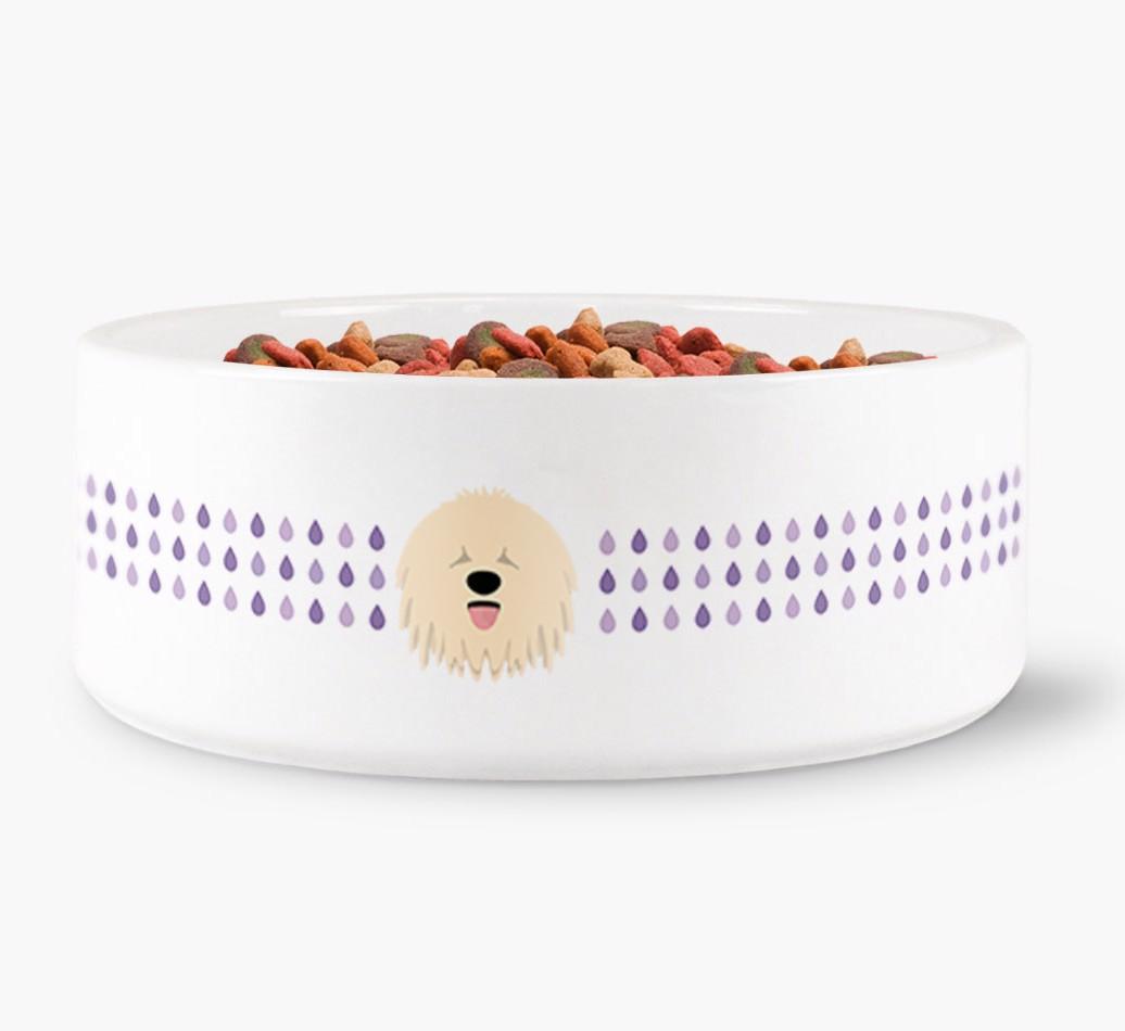 'Droplets' - Personalized Water Bowl for your {breedFullName}