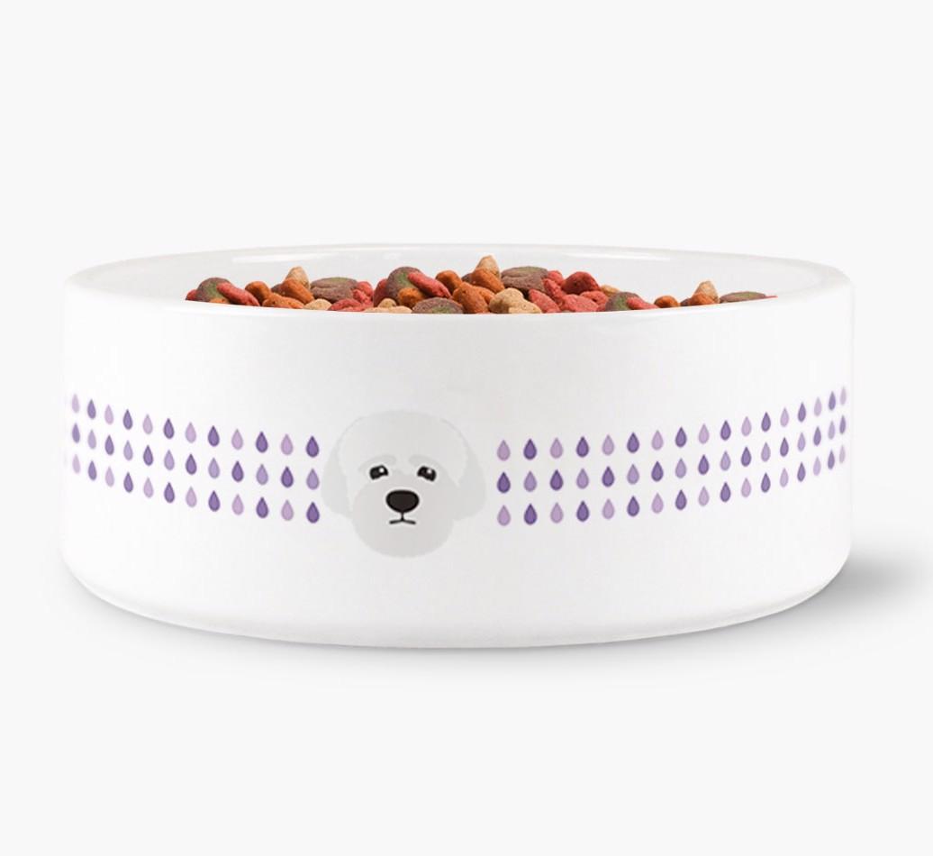 'Droplets' - Personalized Water Bowl for your {breedFullName}