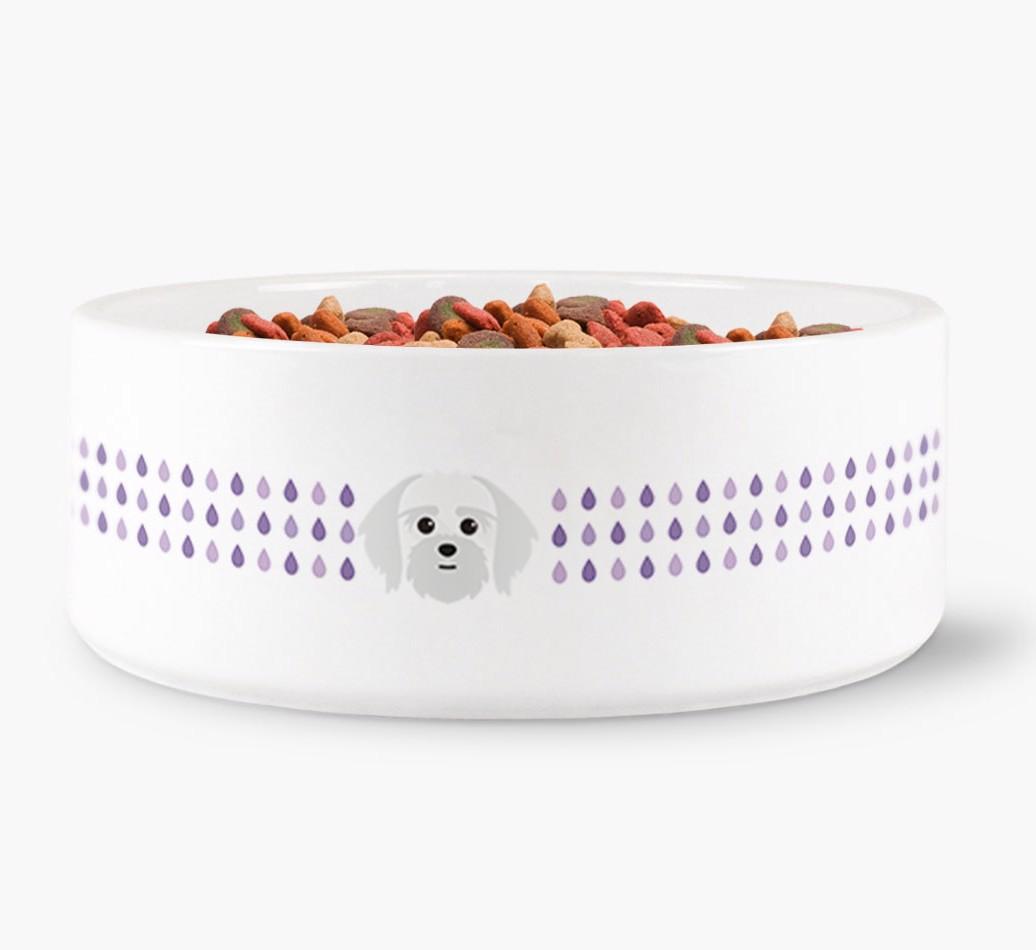 'Droplets' - Personalized Water Bowl for your {breedFullName}