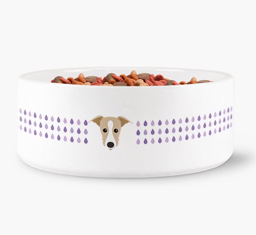 'Droplets' - Personalized Water Bowl for your {breedFullName}