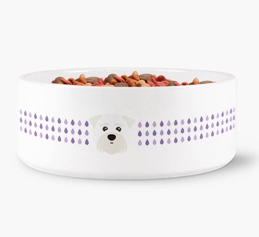 'Droplets' - Personalized Water Bowl for your {breedFullName}