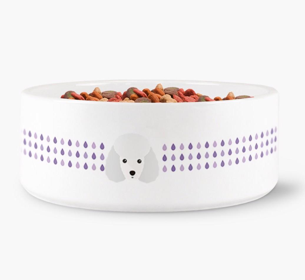 'Droplets' - Personalized Water Bowl for your {breedFullName}