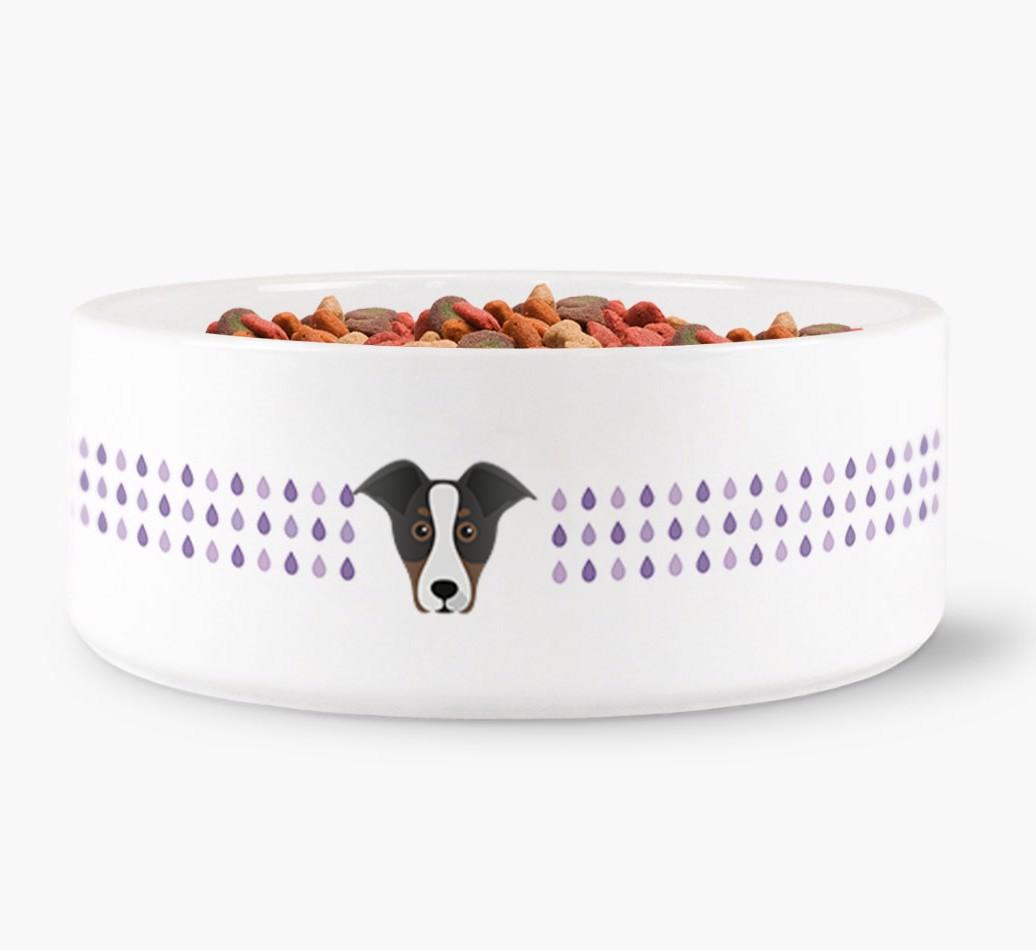 'Droplets' - Personalized Water Bowl for your {breedFullName}