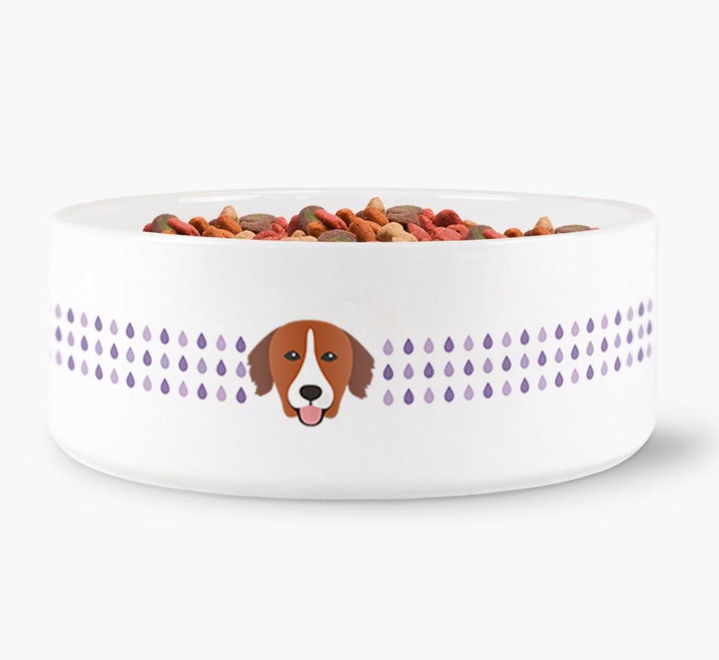 'Droplets' - Personalized Water Bowl for your {breedFullName}