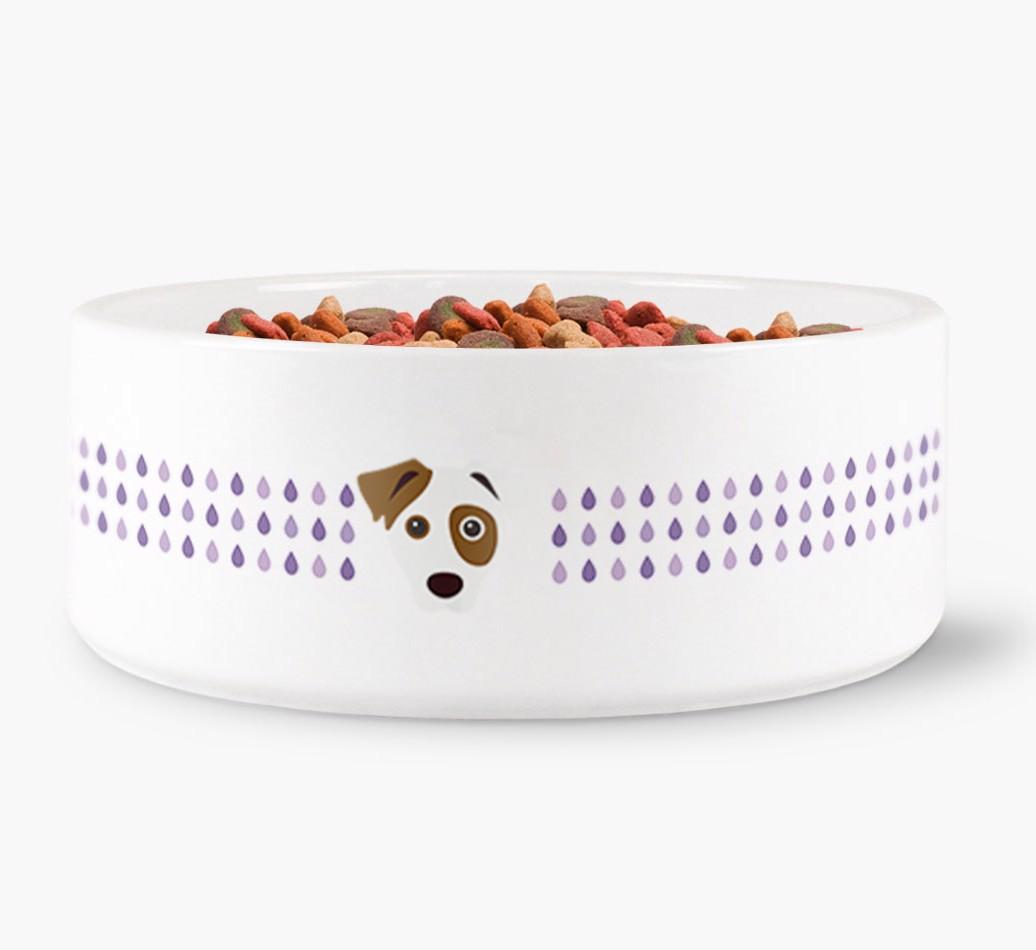 'Droplets' - Personalized Water Bowl for your {breedFullName}