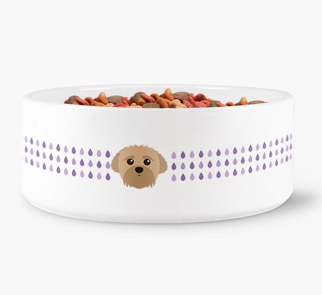'Droplets' - Personalized Water Bowl for your {breedFullName}