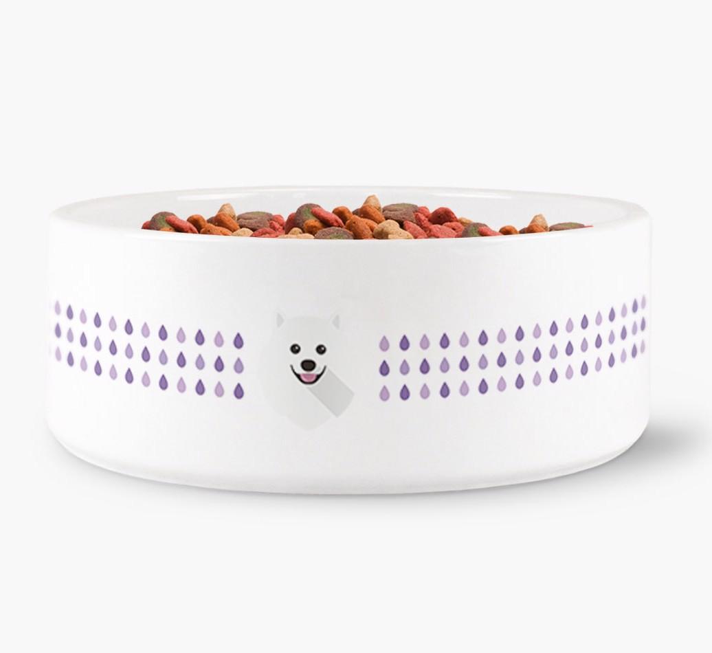 'Droplets' - Personalized Water Bowl for your {breedFullName}