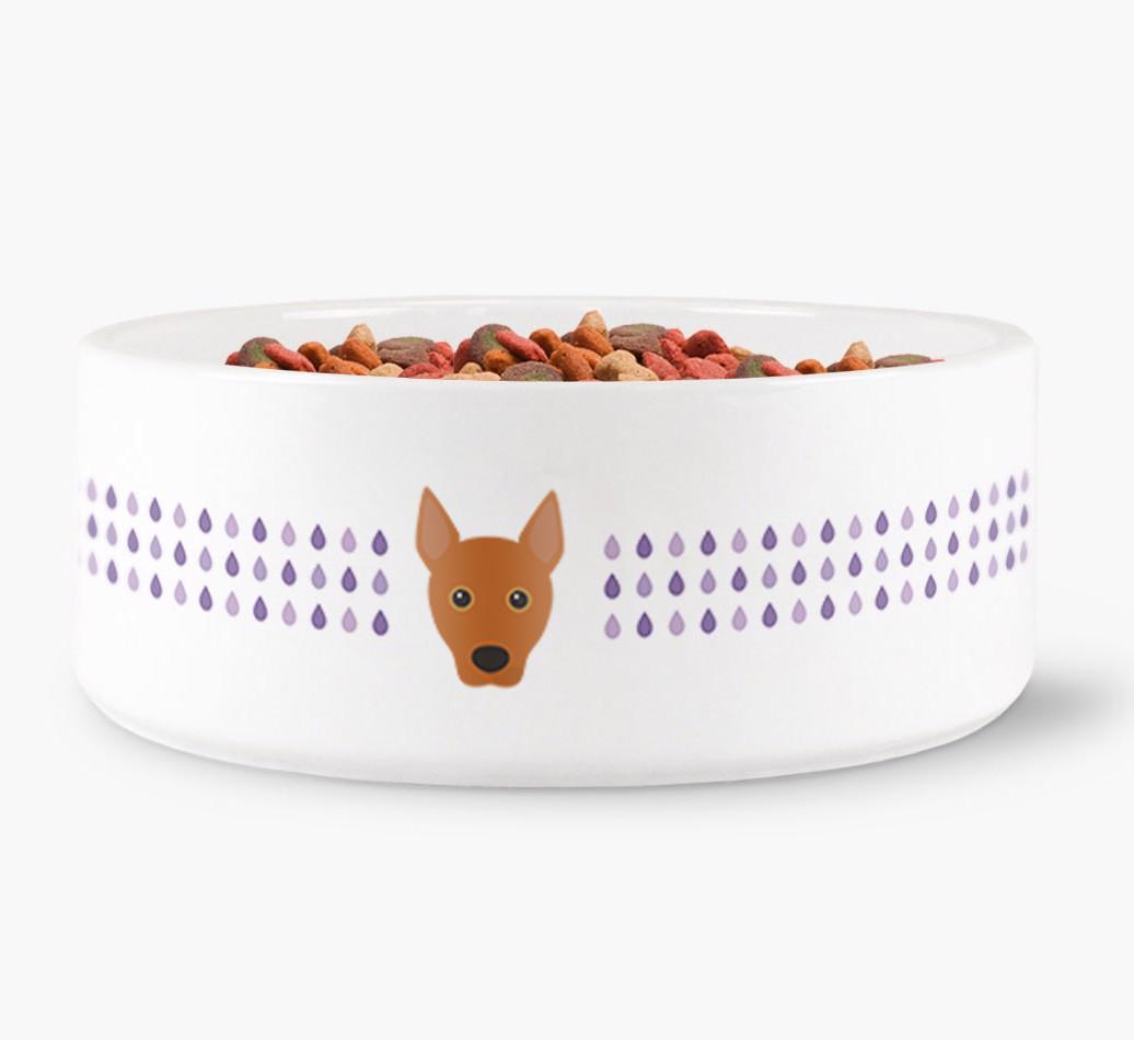 'Droplets' - Personalized Water Bowl for your {breedFullName}