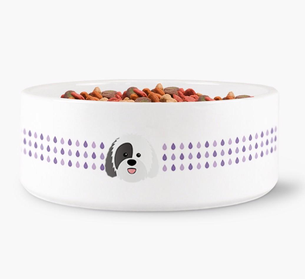 'Droplets' - Personalized Water Bowl for your {breedFullName}