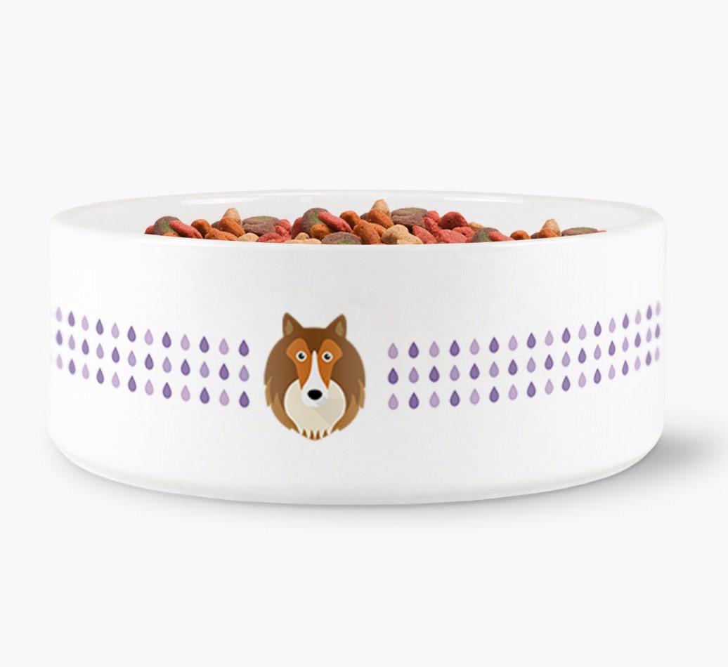 'Droplets' - Personalized Water Bowl for your {breedFullName}