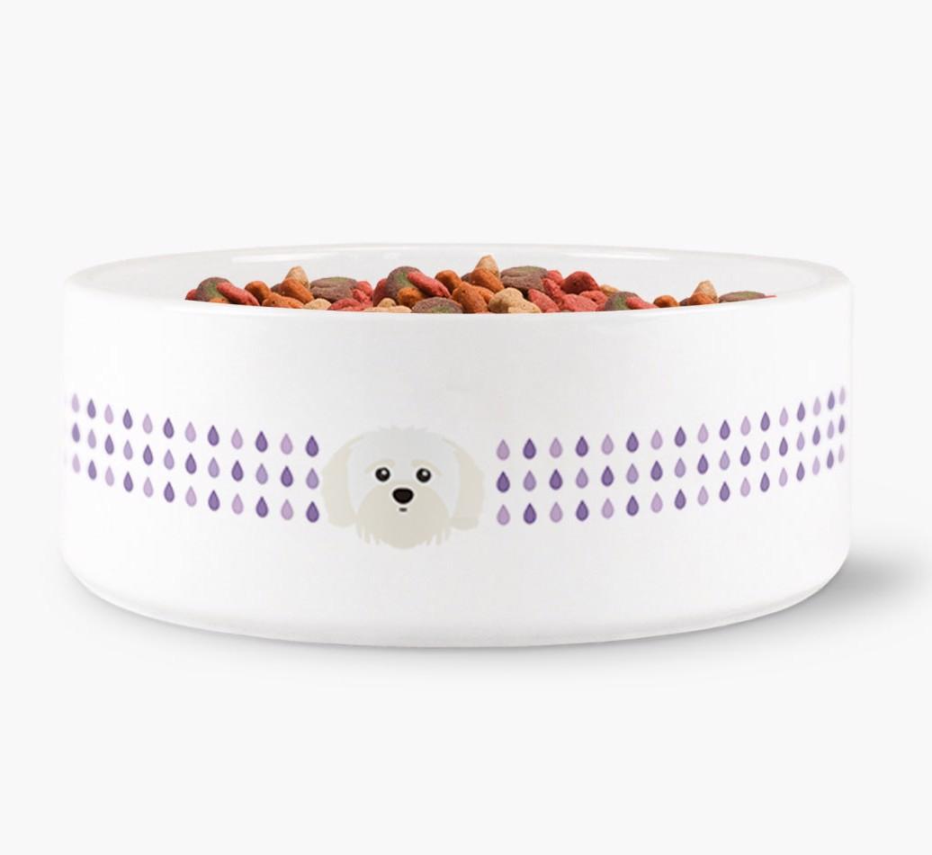 'Droplets' - Personalized Water Bowl for your {breedFullName}