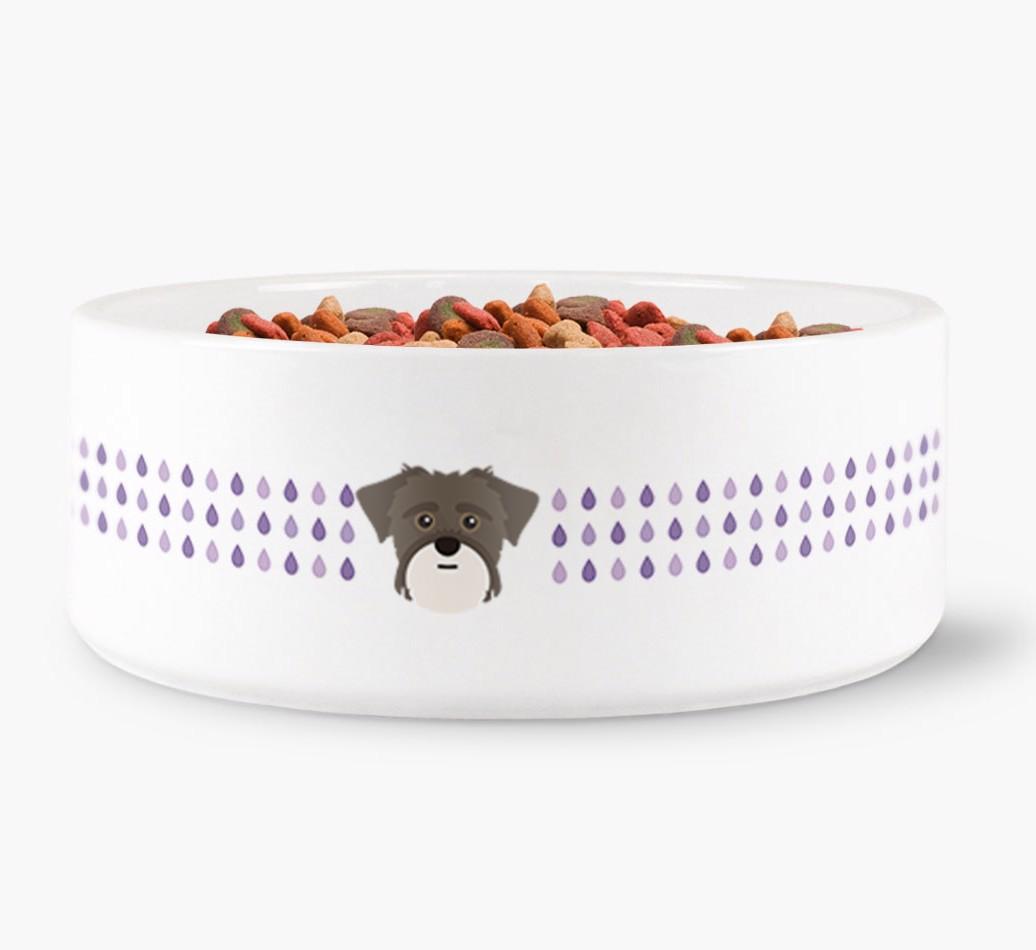 'Droplets' - Personalized Water Bowl for your {breedFullName}