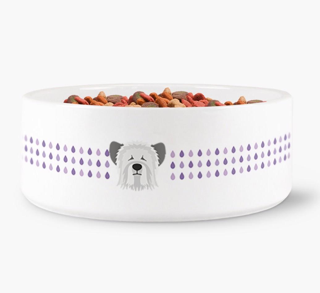 'Droplets' - Personalized Water Bowl for your {breedFullName}