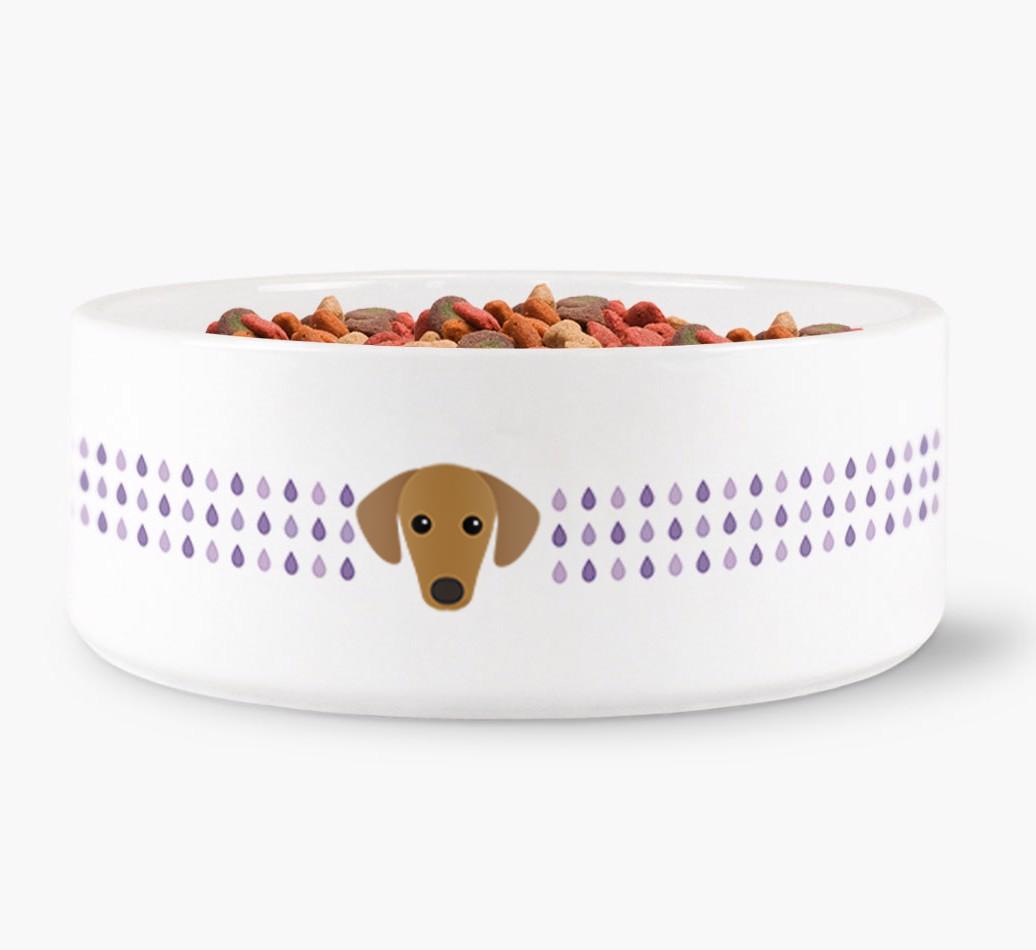 'Droplets' - Personalized Water Bowl for your {breedFullName}